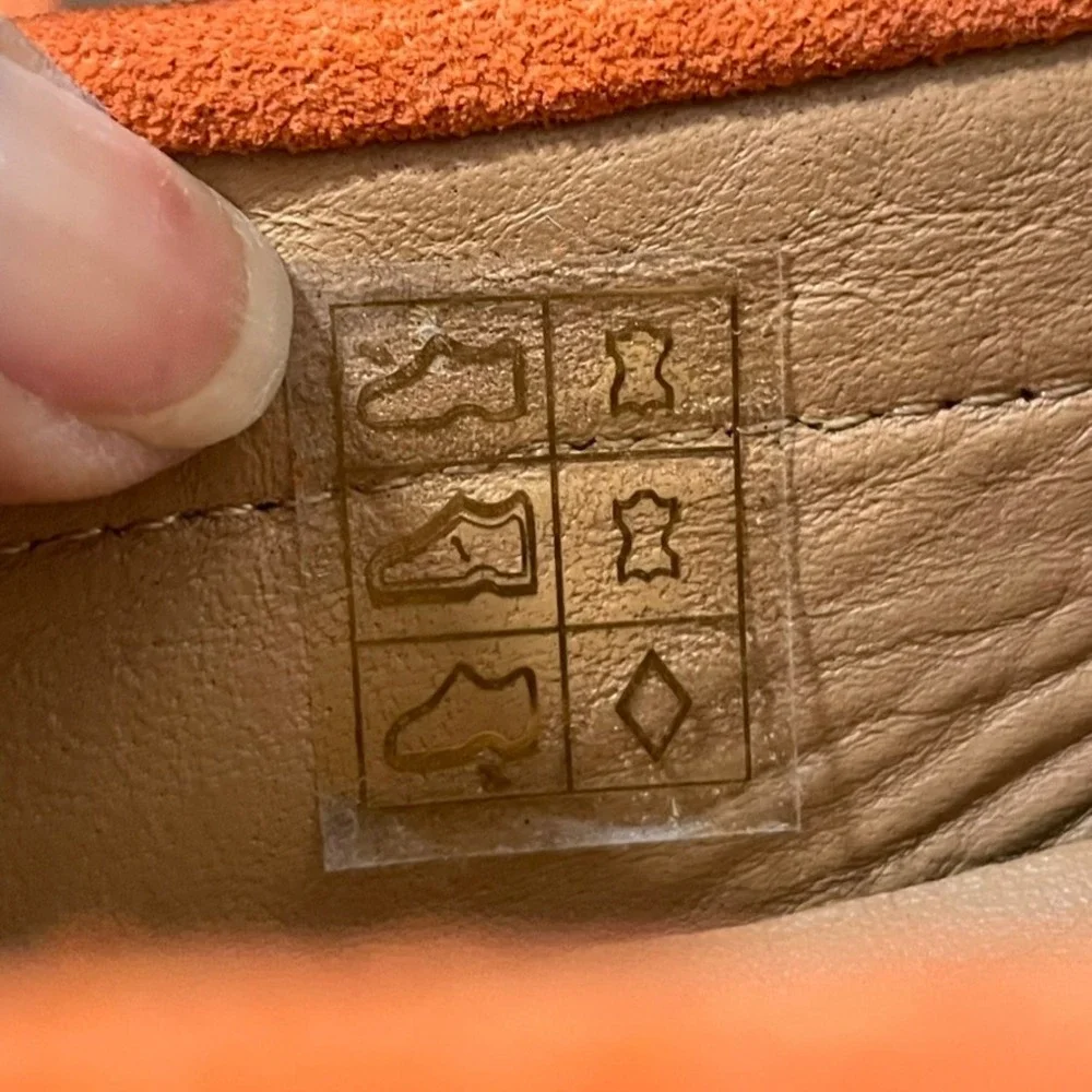 BOSS Hugo Boss Penny Loafers Men 43 Orange US 10 Suede Driving Shoes Bold Casual